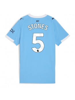 Billige Manchester City John Stones #5 Hjemmedrakt Dame 2025-26 Kortermet